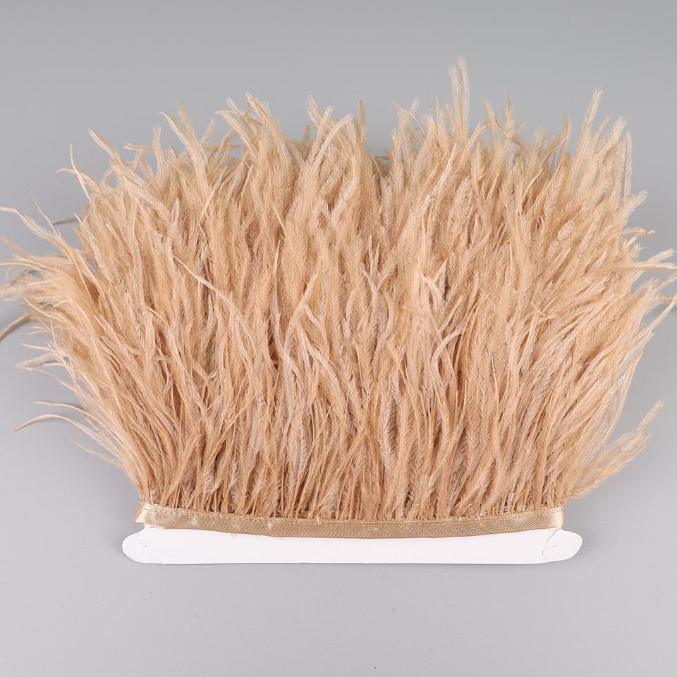 2М Страусиные перья на ленте для рукоделия шитья в платье декоративные перья на тесьме бахрома для одежды