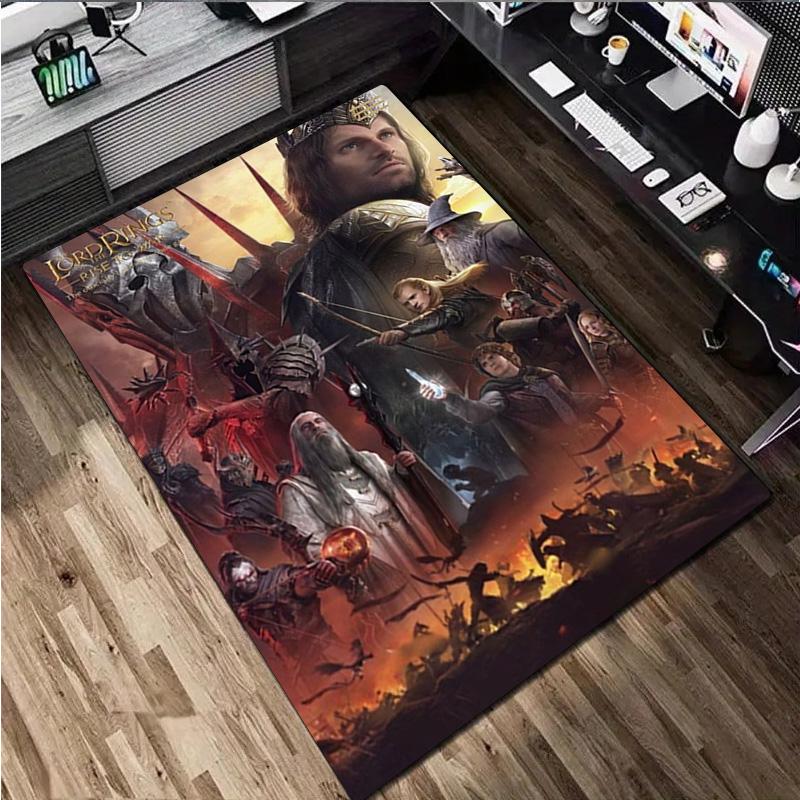 The Lord Of The Rings Carpet Office Decorative Carpet For Living Room Bedroom Door Mat Floor Rug Computer Chair Area Rug