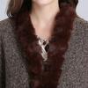 Lining Velvet Poncho Women Faux Rabbit Fur Collar Cape Big Pendulum Dovetail Cardigan Winter Cloak Knitted Warm Thick Coat
