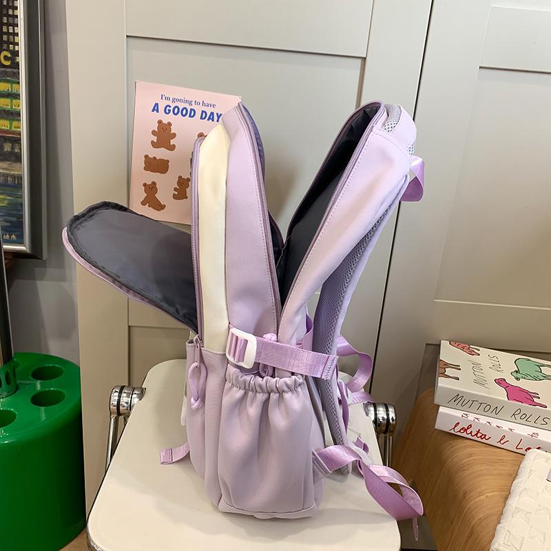 Рюкзак для колледжа Рюкзак для ученика средней школы Школьная сумка Женский Рюкзак с цветовым контрастом Большой вместимости