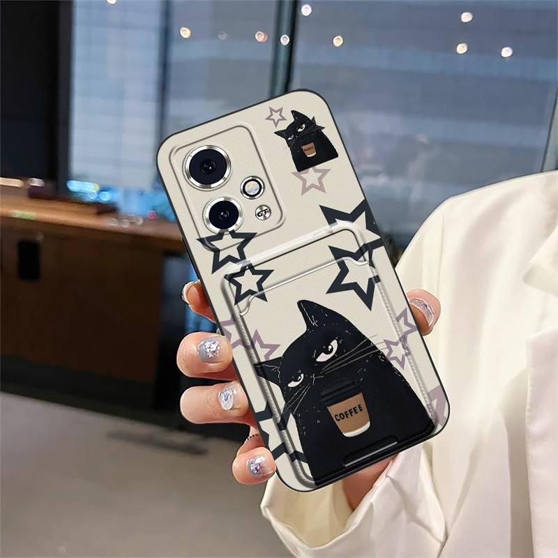 Card slot TPU Phone Case For Honor90 GT Dirt-resistant Silicone Durable Cute Waterproof Cartoon Anti-knock protective