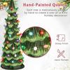 Ретро Расписанные вручную настольные рождественские елки с таймером, Рождественские елки, которые светятся, Настольная рождественская елка с огнями