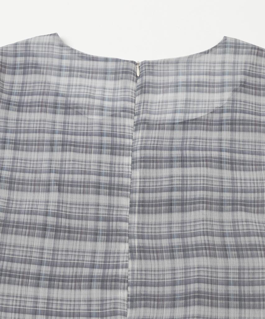 Catharsis Chiffon Mini Dress Black Check One Size