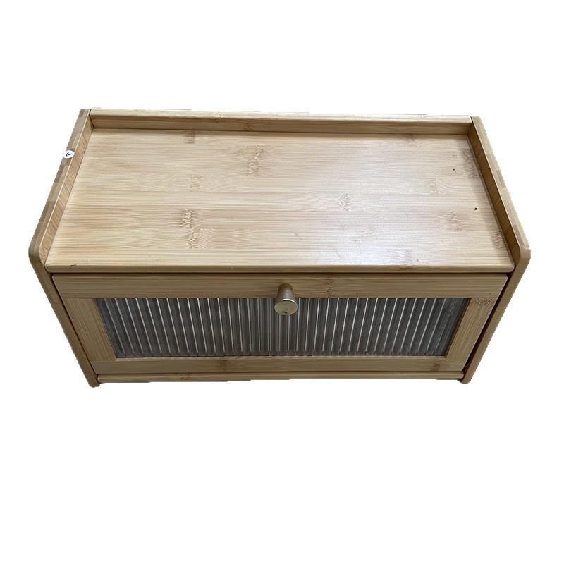 Бамбуковая многофункциональная кухонная полка для хранения хлеба и чайных чашек