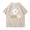 Loose Men T-shirts Summer Commodore 64 Print T Shirt C64 SID Amiga Retro Cool Design Street Short Sleeve Top Tee Cotton Clothing