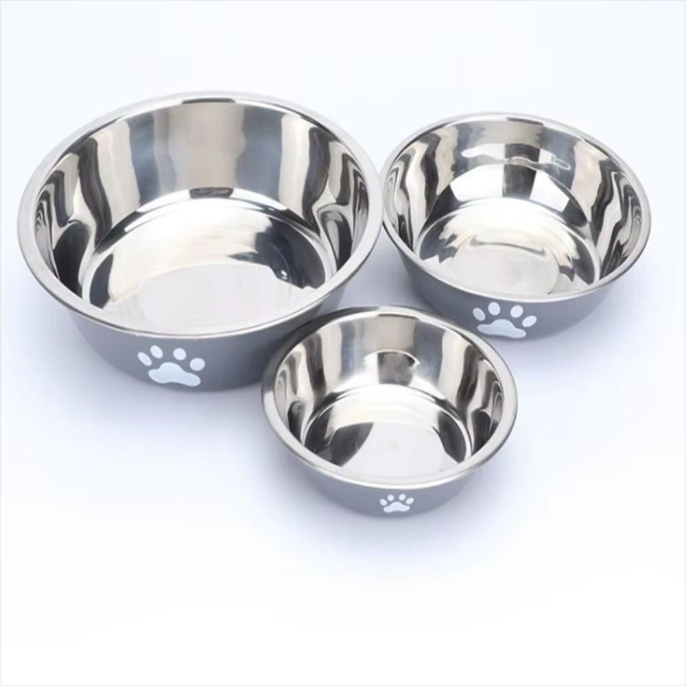Anti-slip Cat Bowl Stainless Steel Dog Water Bowl New Dog Bowl Suitable for Puppies