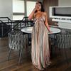 Европейская и американская женская одежда для внешней торговли 2026 лето новое сладкое и свежее платье в полоску с V-образным вырезом и бретельками-завязками
