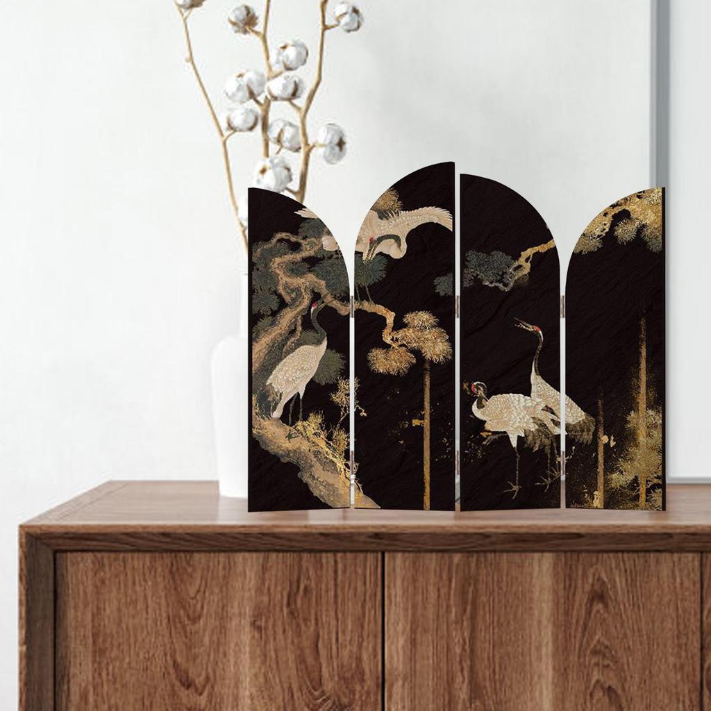 Китайский Дизайн Ширма Украшение Подарок на Новоселье 4-Панельная Перегородка для Полки Камина Столешницы Прихожей Шкафа Спальни