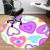 1pc Heartbeat Office Round Rug, Non-slip, Soft and Durable Office Rug for Interior Decoration, Perfect for Office, Beautiful Decoration yy260323021