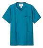 Fork Scrub/Lab Coat 7028SC Men's Turquoise and Dark Navy, Size M (Equivalent To Japanese Size M)