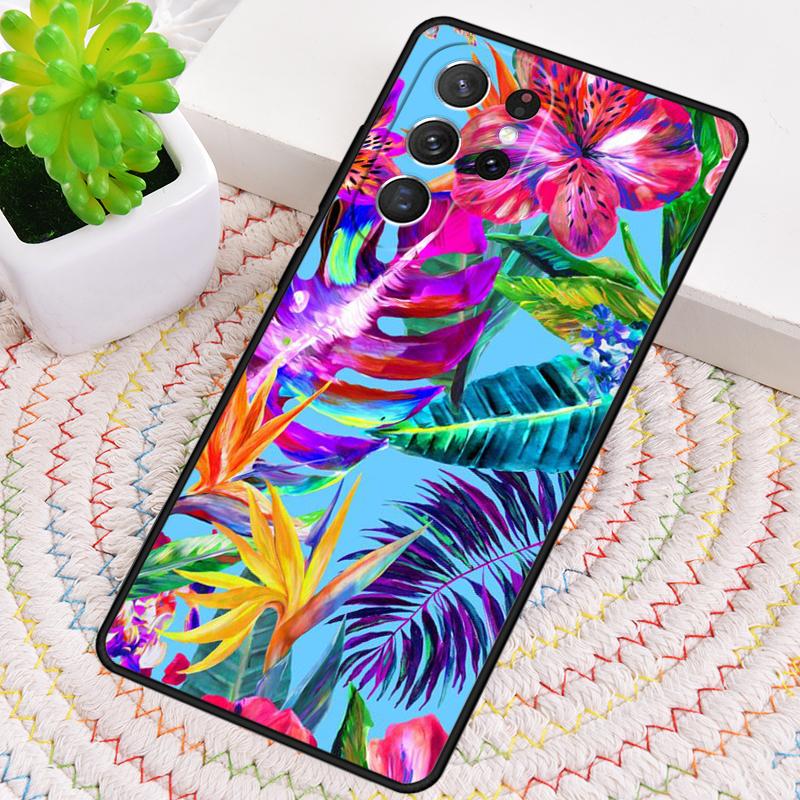 Ретро Тропические Цветочные Цветы Чехол Для Телефона Для Samsung Galaxy note 10 pro S26 S25 S24 S23 S22 Ultra Plus S21 FE S20 Чехол