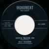 7-дюймовая пластинка БИЛЛИ ГРЭММЕР - Gotta Travel On / Chasing A Dream 45400 Monument 1958 США Фолк Б/У