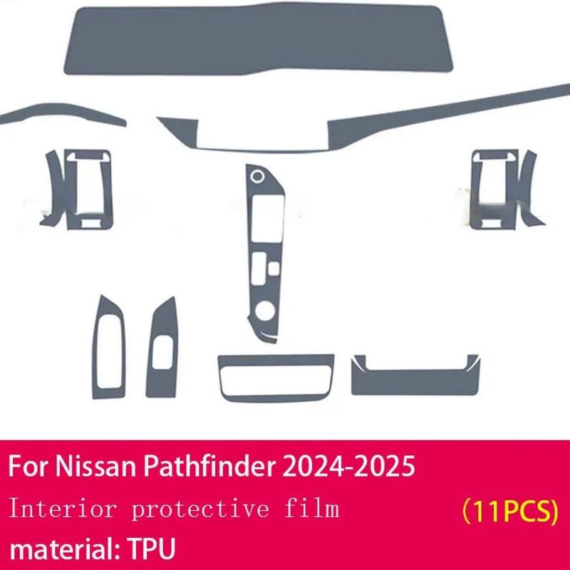 Для Nissan Pathfinder 2024-2025 Автомобильный интерьер Центральная консоль Прозрачная защитная пленка из ТПУ Антицарапающая наклейка