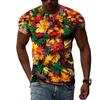 Fashion Exclusive Creativity Plant Leaf Graphic T Shirts For Men Trendly Casual Personality O-neck 3D Print T-shirt Tops