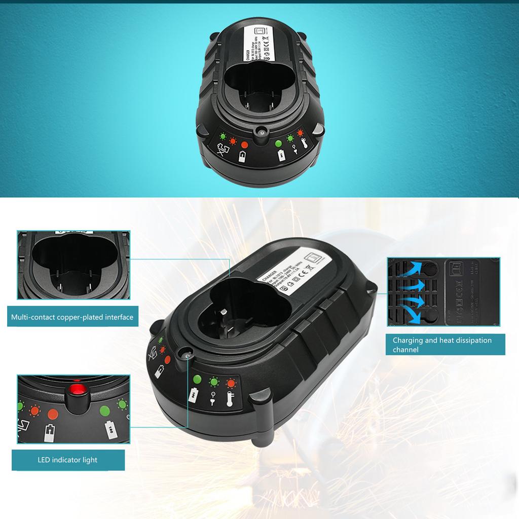 Подходит для Makita BL1013 DC10WA 10.8V Быстрое зарядное устройство для аккумулятора Литий-ионный аккумулятор Новый