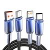 3 в 1 Быстрая зарядка Type C USB-кабель Type C USB Micro Для iPhone Samsung Huawei Xiaomi Многопортовый Многозарядный провод