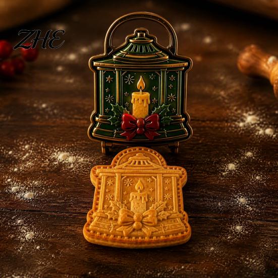 Nutcracker Cookie Embossers Christmas Mini Pie Mold, 3D Relief Embossed Hand Baking Holiday Dessert Making Kits Reusable DIY Dough Press Mold