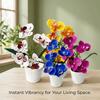 Indoor Artificial Orchid Arrangement Realistic Tabletop Floral Centerpiece  Home Decor