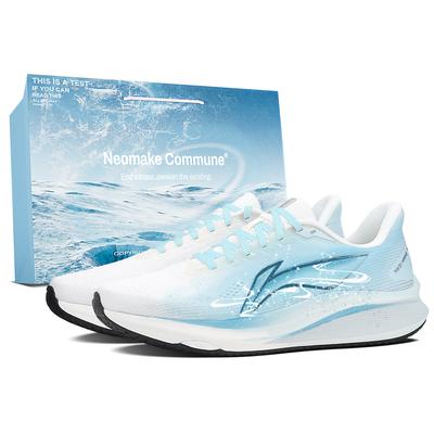 Li Ning Red Hare 9 Амортизирующие Дышащие Низкие Гоночные Тренировочные Марафонские Беговые Кроссовки Мужские Белый Синий ARPW003-8(Team1761-LD)