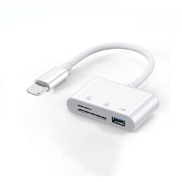 For iPhone TF SD Card Reader Adapter For Apple iPhone 14 13 3.0 OTG Card Reader Camera Photo Transmission Phone Accessories 3