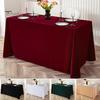 Tablecloth Oblong Shape Pure Color Easy Care Velvet Table Protection Banquets Party Decoration Tablecloth Diner Hotel Restaurant Picnic Table Cover