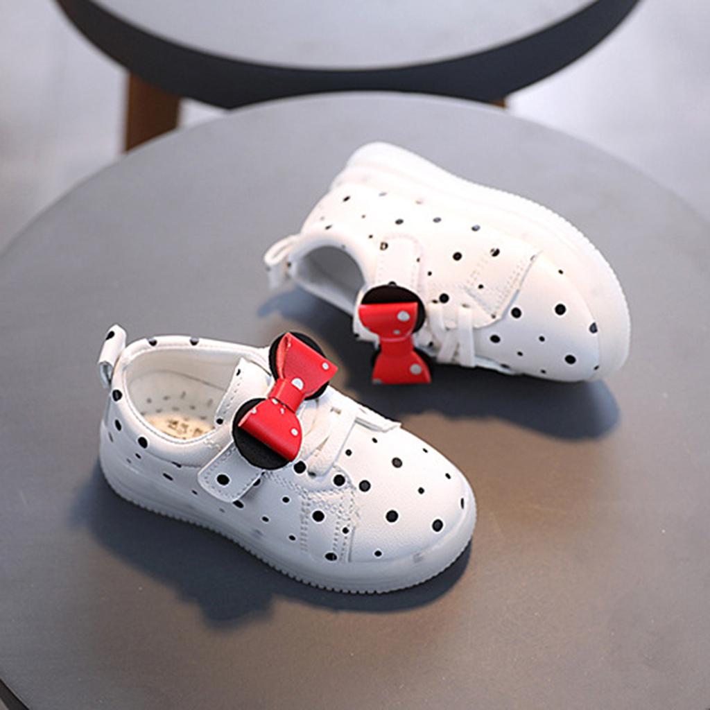 Детская светящаяся обувь с бантами для малышей