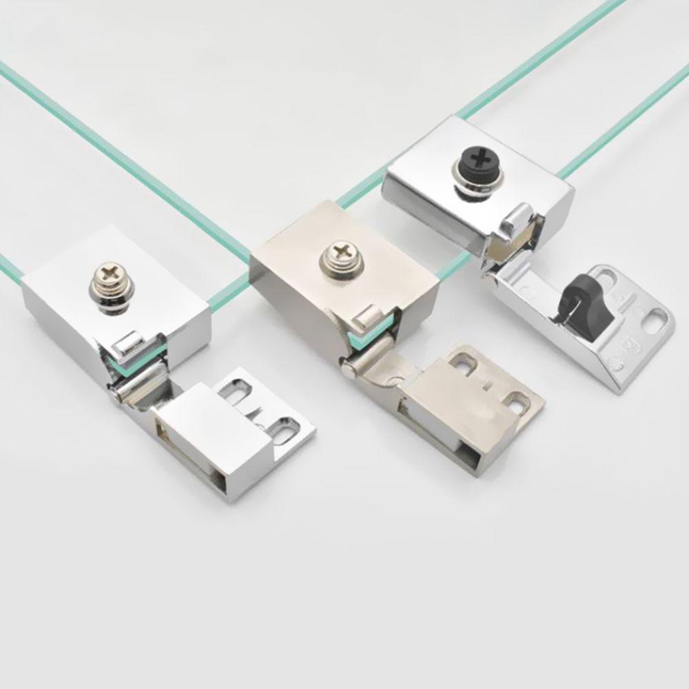 Самозакрывающаяся мебельная фурнитура без сверления, петля для стеклянной двери, петля для двери шкафа, бескаркасный зажим