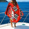 1pc Cars2 Beach Towel with Custom Name, Beach/Swimming/Bath/Picnic/Camping Towel, Suitable for Seaside Beaches