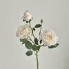 Burnt Edge Rose Artificial Rose Branch 3 Heads Fake Bouquet New Fake Peony  Wedding