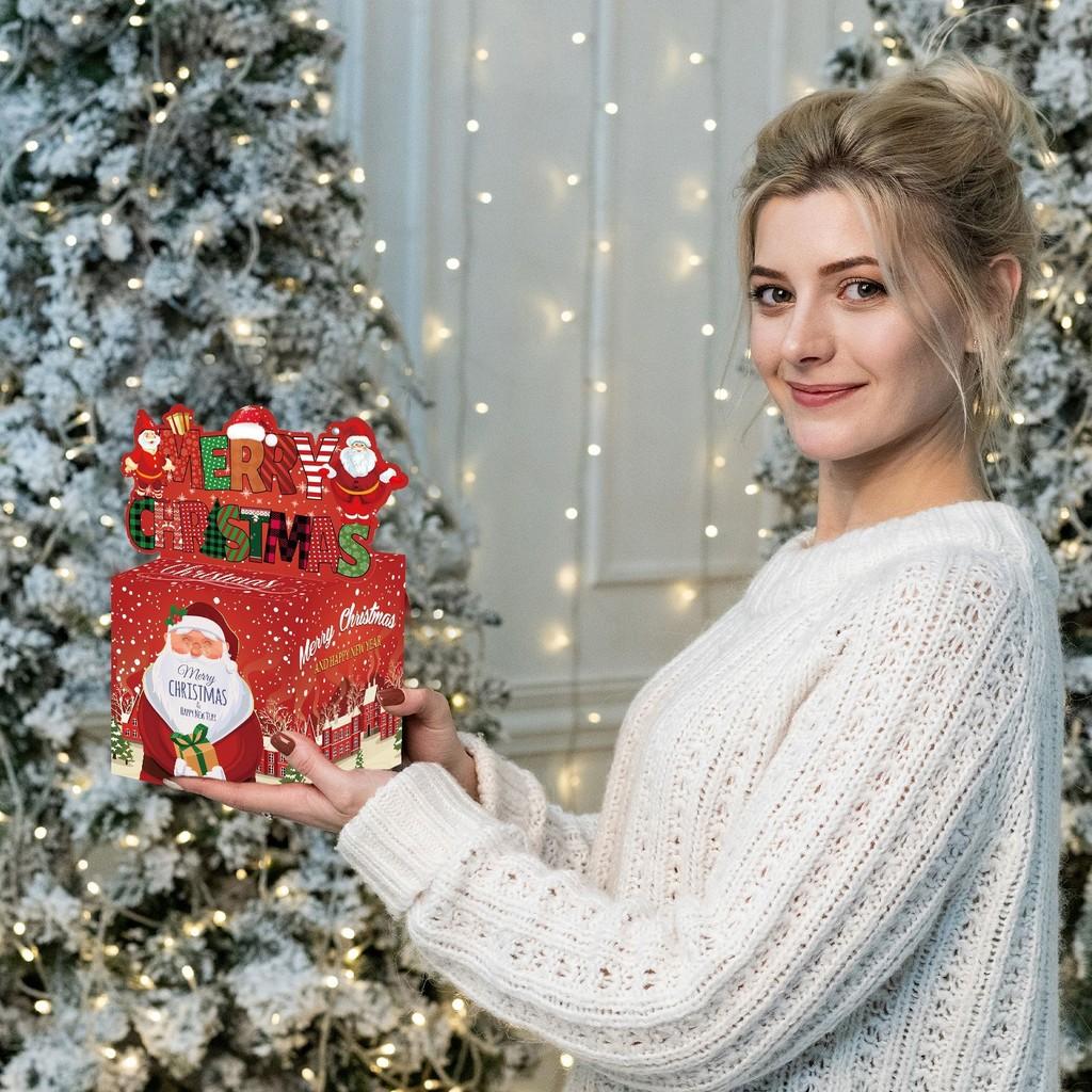 Контейнер для рождественских подарков Санта-Клауса, красный градиент, праздники, события, праздник