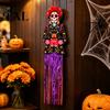 Durable PET Paper Wind Sock Day of The Dead Hanging Decoration, Dia De Los Muertos Floral Skull Party Supplies Foil Fringe Decor, Mexican Fiesta