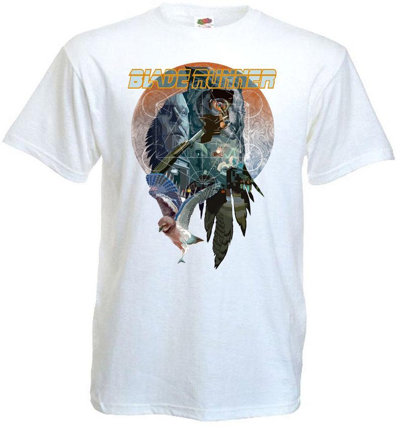 Unisex shirt Cotton Oversize Large Size NEW Blade Runner v1 T shirt white movie poster all sizes S-5XL