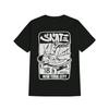 Men's Casual Crew Neck T-Shirt with Skateboard Graphic SKATE BOARD Print Black Polyester Machine Washable Ideal Gift for Men