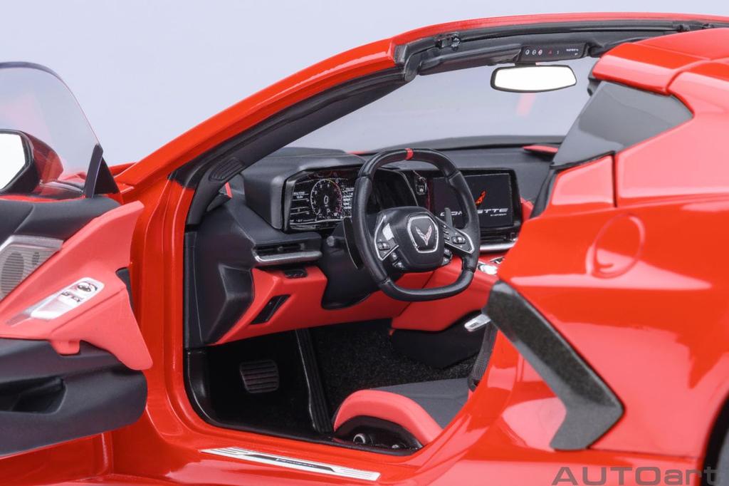 AUTOart Scale Chevrolet Corvette Stingray Z51 Red Finished Product 1/18 (C8)