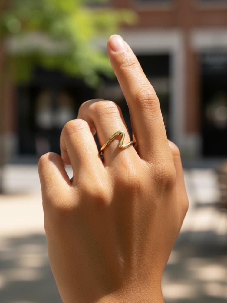 925 Sterling Silver Minimalism Simple Smooth Wave Fashion Ring For Women Daily Wear Party Engagement High Quality Fine Jewelry