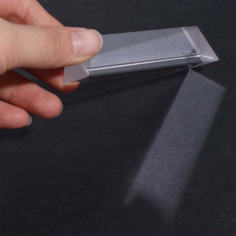 2 PCS Glass Optical Prisms Refracted Light Color Prisms Photographic Triangular Prism  Children