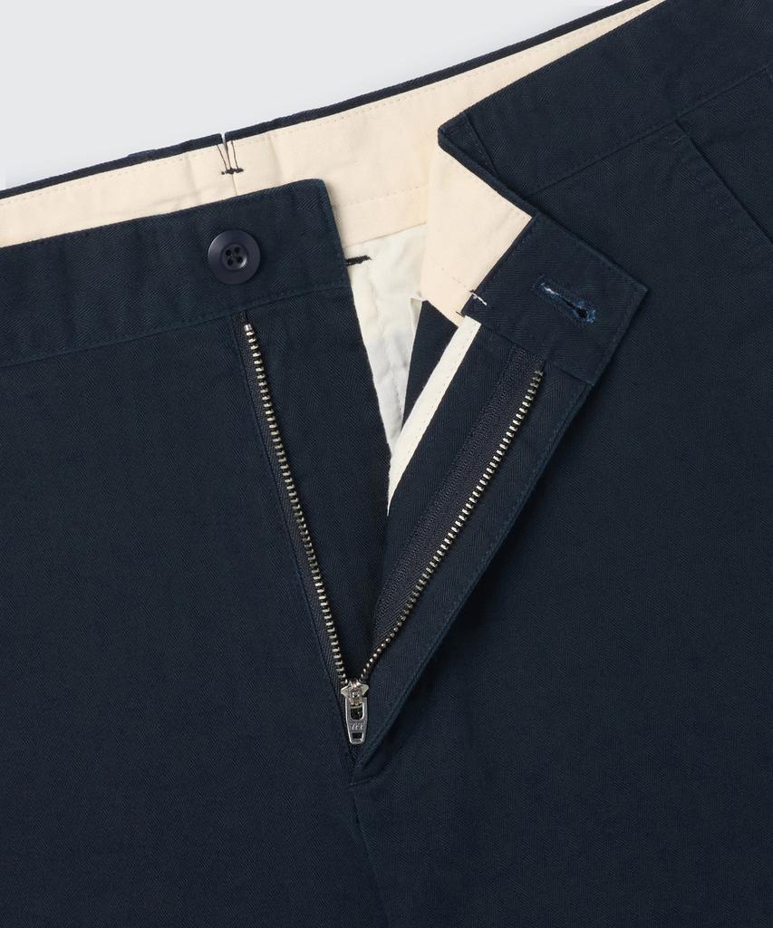 MUSINSA STANDARD Cotton Herringbone Tapered Pants [Navy]