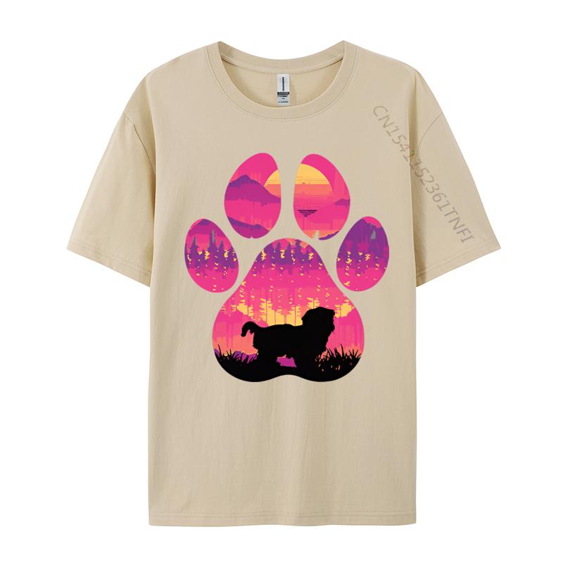 Maltese ShihTzu Paw Mom Dad Dog Lover Tshirt Cotton Men Tees Print T Shirt Street New Arrival Teeshirt