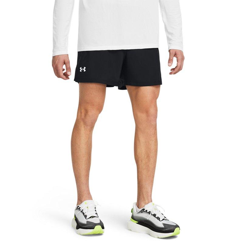 Under Armour Шорты мужские повседневные с логотипом, на шнуровке, дышащие, со средней талией, черные 1382617-001