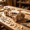 3D Puzzle Model of a Vintage Sports Car, DIY Wooden Model Kit, Creative Gift for Holidays or Birthdays