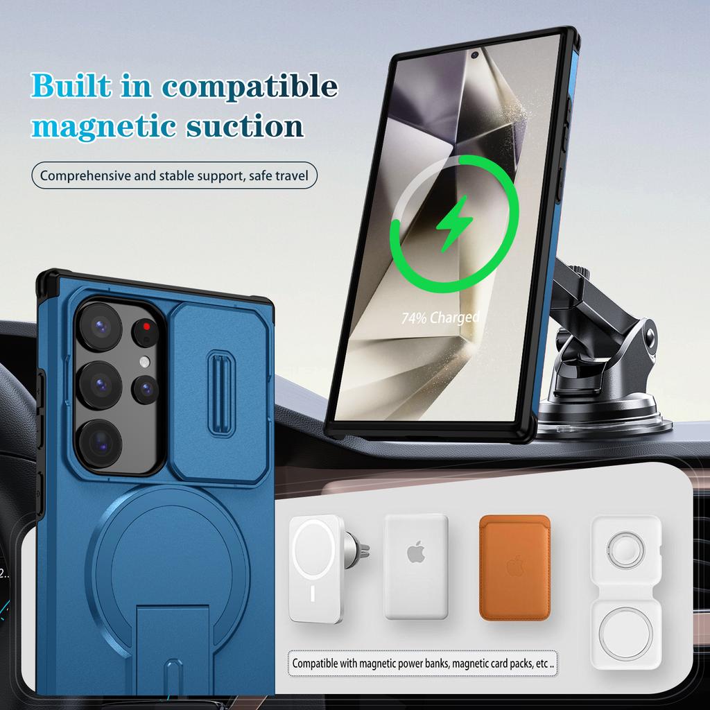 Для Magsafe Подставка Невидимый чехол для телефона для Samsung Galaxy S25 FE S24 Ultra 5G S25 Plus