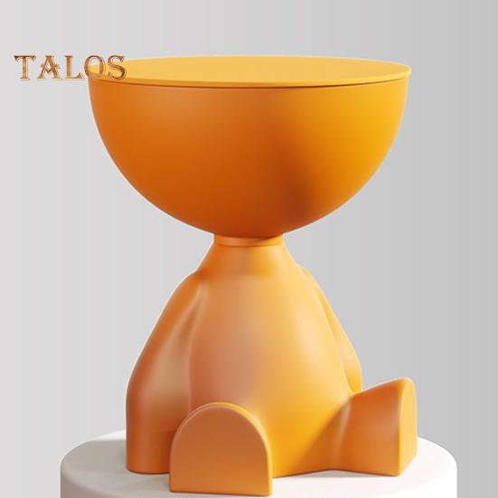 Flat Head Coffee Table with Storage Compartment Round End Table Bedroom Kitchen Living Room Small Space Sofa Bedside Nightstand Side Desk