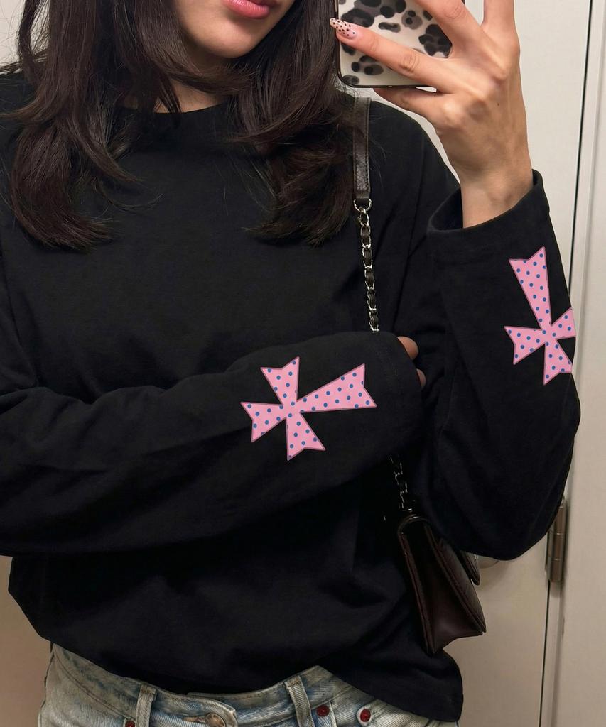 GRAVER [Unisex]Dot Cross Grave Long Sleeve 3Color