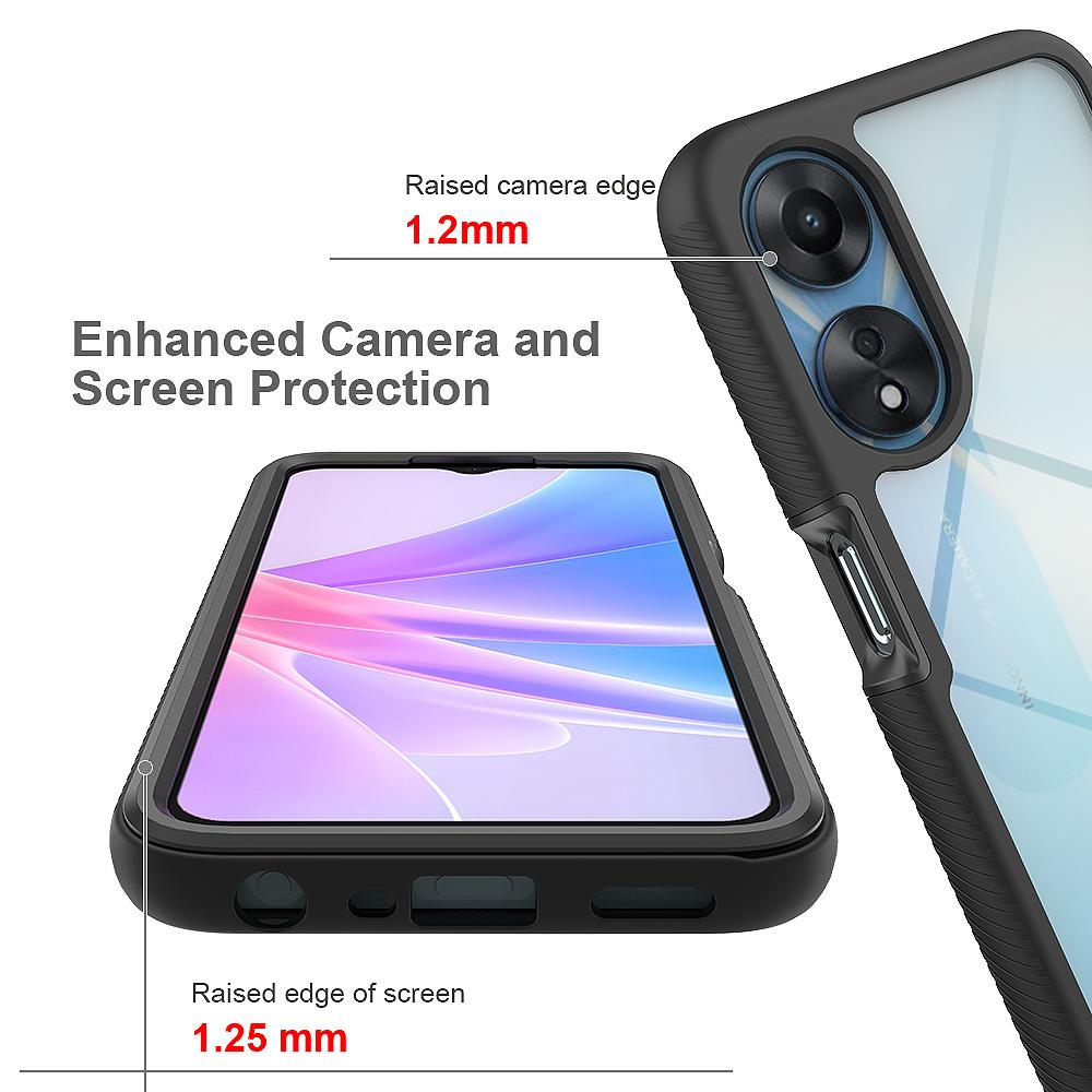 Гибридный противоударный чехол-броня 2 в 1 для OPPO A78 5G CPH2483 CPH2495 Рамка из ТПУ-пластика Прозрачная акриловая крышка Fundas