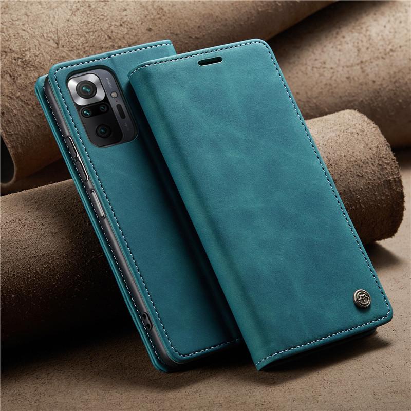 CaseMe Флип кожаный чехол для телефона для XiaoMi 13T Pro 12T 11T 10T RedMi Note 12 12S 11 11S 10 10S 9S iPhone 15 14 13 Samsung S23 FE Магнитный чехол-бумажник