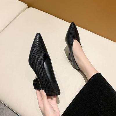 Модные черные туфли-лодочки на высоком каблуке с острым носком в клетку для женщин Шикарные элегантные тренд 2025 Y2k Удобные весенне-осенние офисные туфли