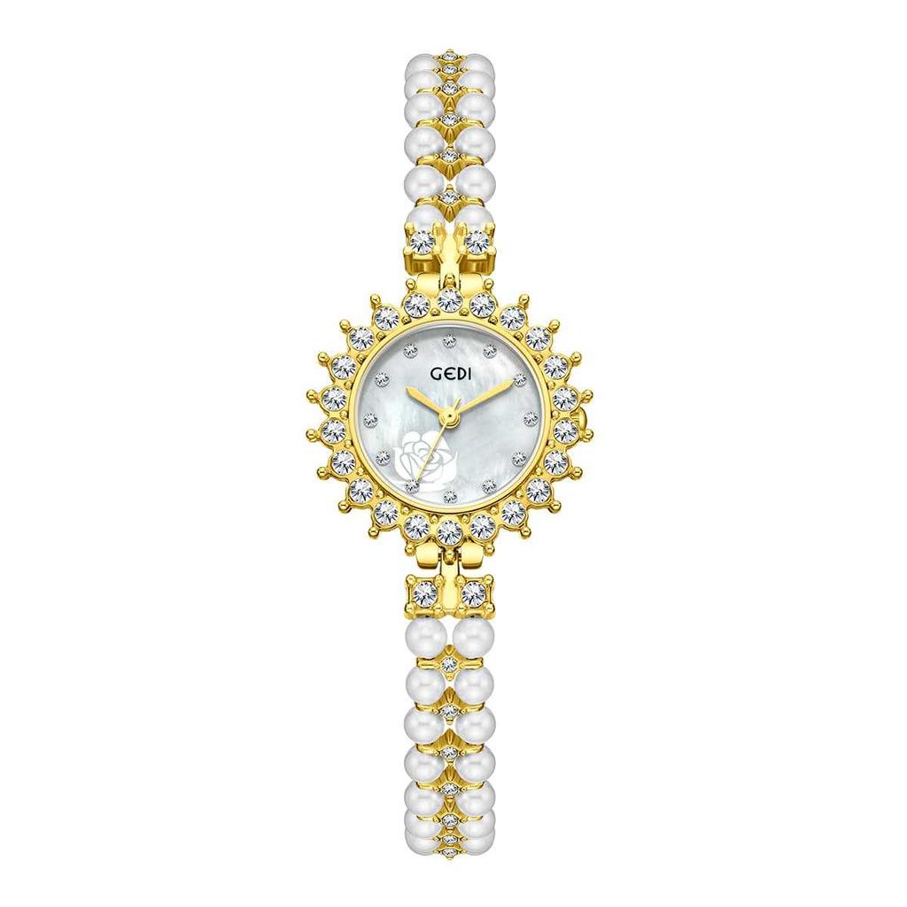 Light Luxury High-End Fritillary Surface Printed Women'S Watch, Small Exquisite Fashion Pearl Bracelet Watch