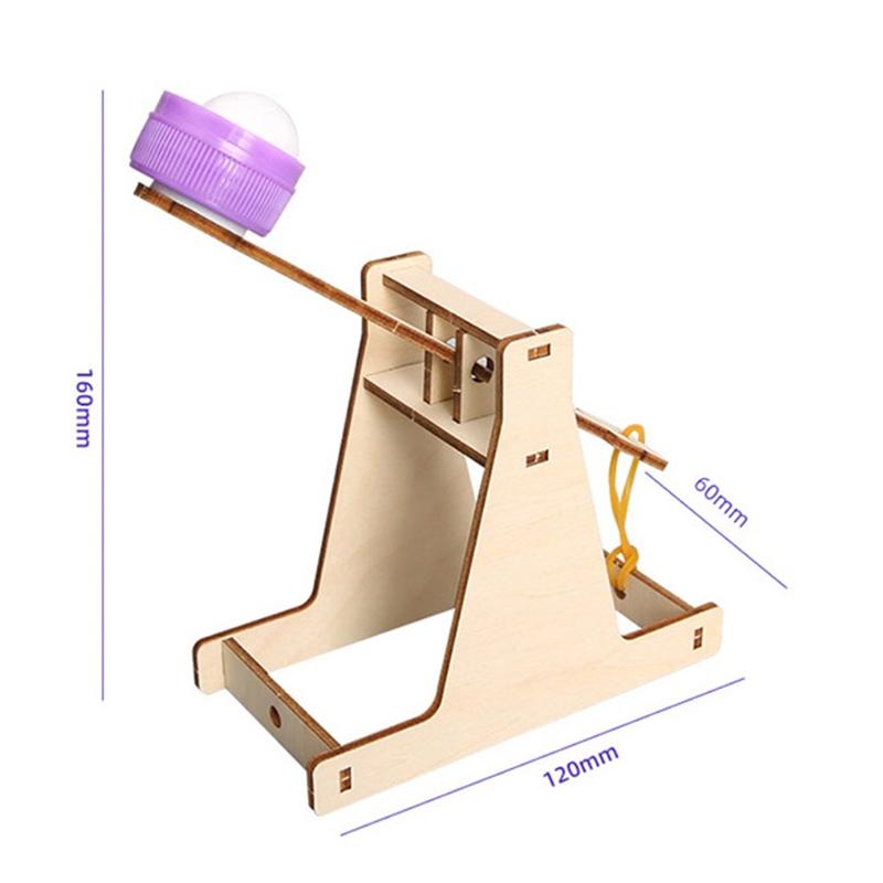 Сделай сам Сборка Деревянный Требушет Катапульта Модель Транспортного Средства Наборы Дети Дети Научный Эксперимент Маленькое Физическое Изобретение Игрушка Подарок