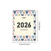 1 шт. 2026 Настенный календарь с геометрическим узором - Геометрическая тема, 12 разных дизайнов, Подходит в качестве подарка на дни рождения, Рождество