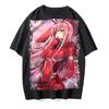 2026 Summer DARLING in The FRANXX Zero Two 02 Anime T-shirt Men Women Vintage Oversized Streetwear Harajuku Casual Cotton Tee